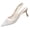 Beige, variant on Black Womens Lace Mesh Pointed Toe Heels Open Back Fishnet Breathable 2026 Summer Comfort Footwear