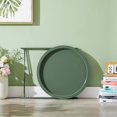 thumbnail image 4 of VECELO Small Round Side End Table, Folding Metal Coffee Table with Removable Tray for Living Room Bedroom Balcony and Office, Dark Green, 4 of 8