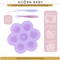 thumbnail image 5 of Acorn Baby Purple Food Container Freezer Thick with Thin Lid and 2pk Spoons, 5 of 7