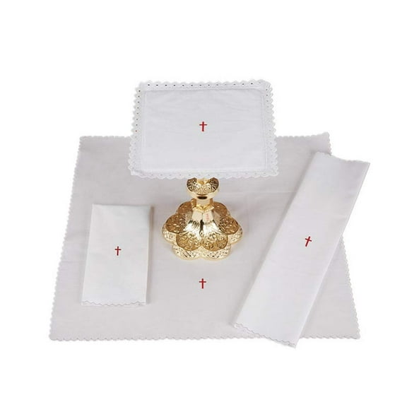 RJ Toomey F3992 Lace Trim Cross Altar Linen Gift Set