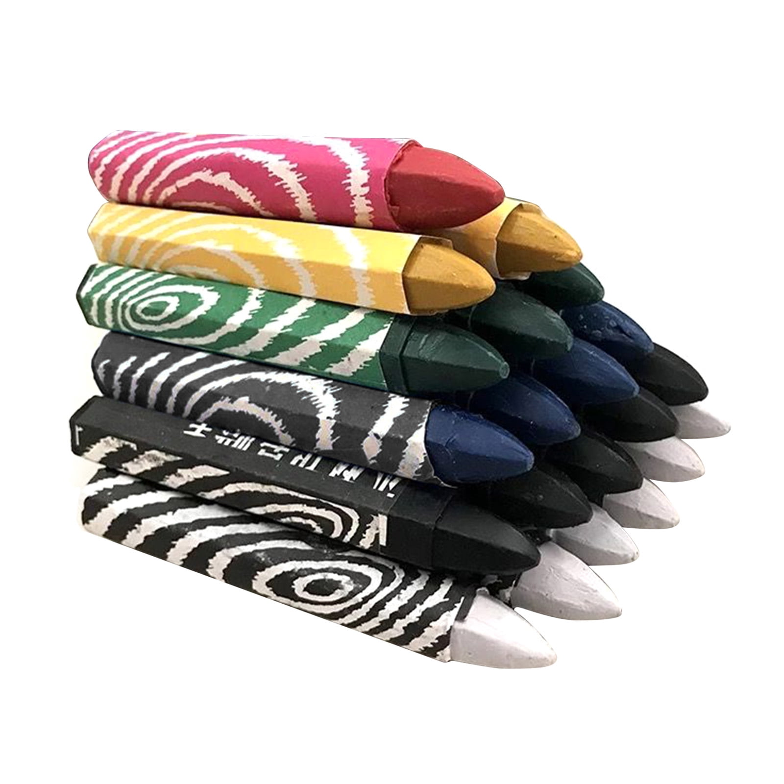 UNTERING Crayon 50Pcs Lumber Crayons Bulk Wax Tire Marker Drawing Crayons for Marking on Lumber Metal Wood Carton Ceramics Glass Plastic