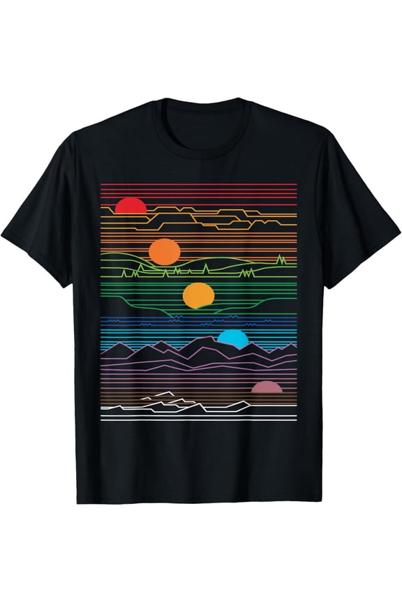 EDM Techno Sun Moon Design Dance Rave Music Festival T-Shirt