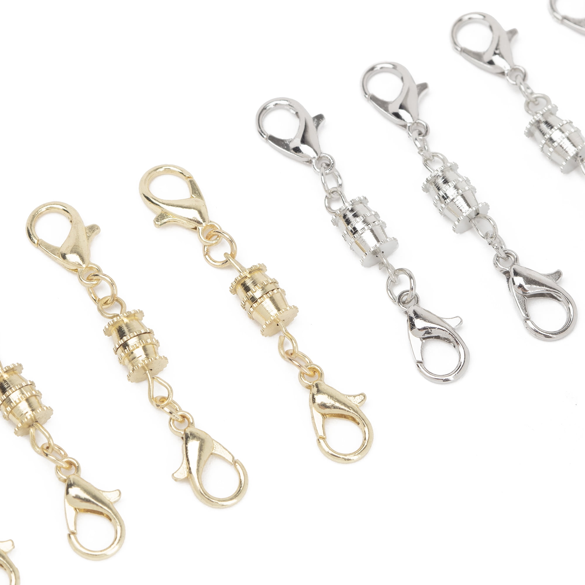 Cousin DIY 8 No Tool Screw-Close/Lobster Clasp Jewelry Finding, 8 Piece, Metal, Silver/Gold-69995764