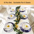 thumbnail image 5 of Purple Gray Round 15 Inch Placemats Set of 6, Modern Oil Painted Art Abstract Geometric HeatResistant Non Slip Place Mats for Dining Table, Wipeable Braided Kitchen Table Mats for Housewarming, 5 of 9