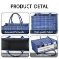 thumbnail image 4 of Large Capacity Tote Bag,Blue Checkerboard Checkered Pattern Handbag Fashion Luxury Tote Bag,15.7"x13"x 5.1" Inches,Laptop Compatible, 4 of 6