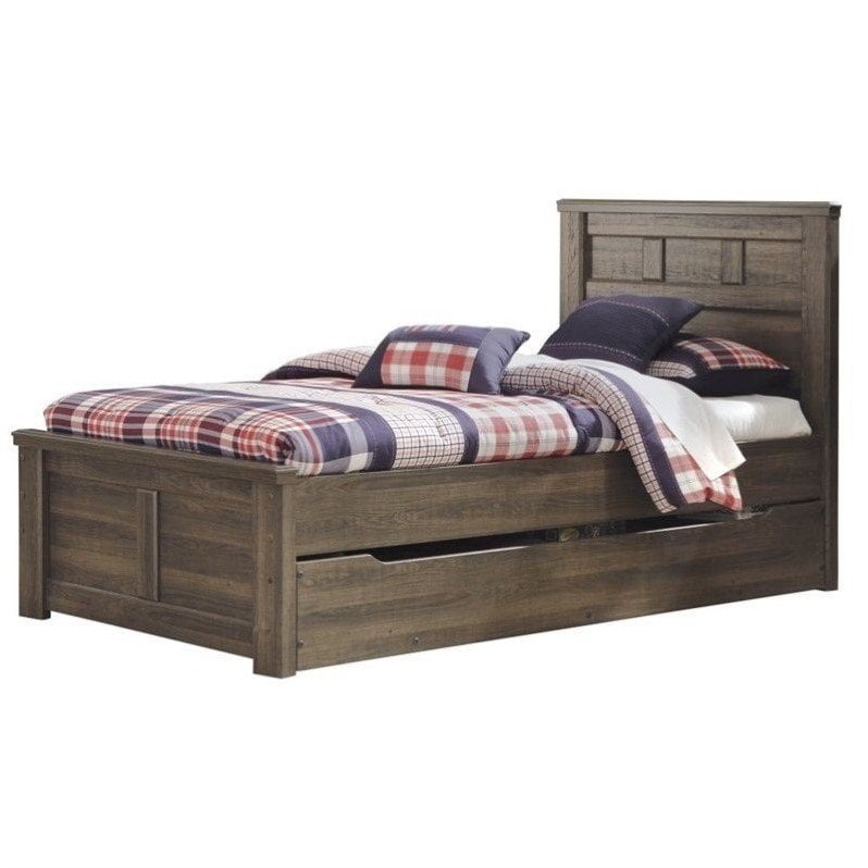 Signature Design By Ashley Furniture Juararo Panel Bed With Trundle In Dark Drown Com Ashley Furniture Juararo Panel Bed, Ashley Juararo King Bed Size