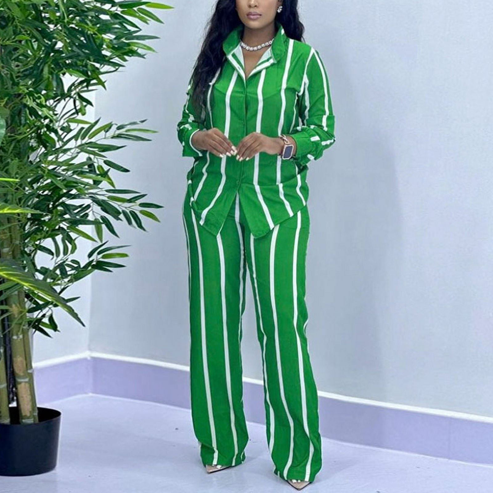 Pyjama 2 Pièces Femme – Manches Longues, Motif Drapeau Congo & Cœur – Confort Détente, Maison, Voyage