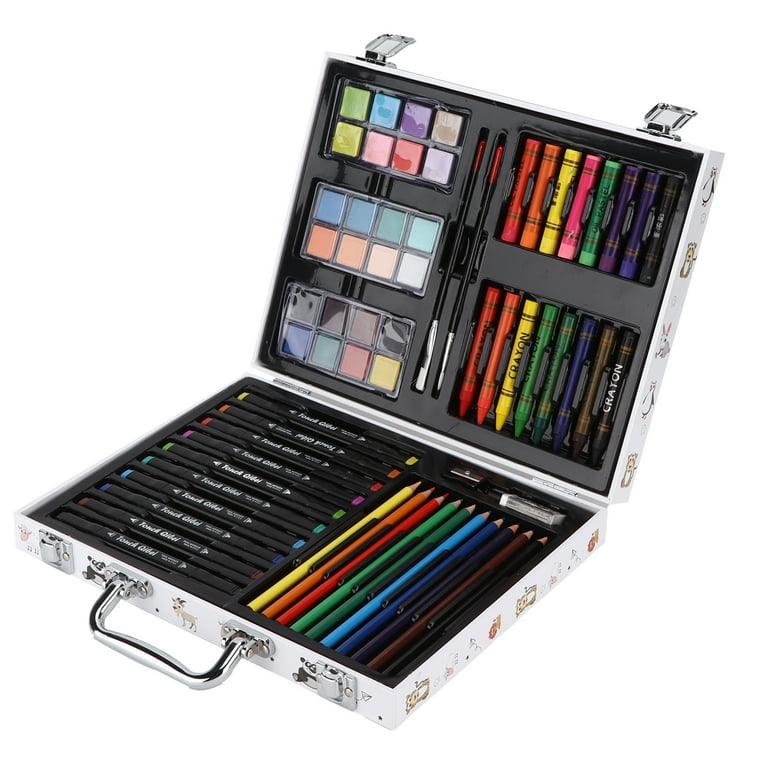 Art Kit, Vigorfun 121 Piece Drawing Painting Art Supplies for Kids Girls Boys  Teens, Gifts Art Set Case Includes Oil Pastels, Crayons, Colored Pencils,  Watercolor Cakes (Black) 