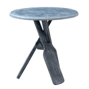 Powell Mays Wood Side Table, 22 Table Height, Distressed Faded Blue Finish