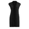 thumbnail image 2 of Women's Sleeveless Open Front Pocket Causal Lightweight Kimono Cardigan Coat, 2 of 6
