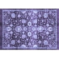 thumbnail image 1 of Ahgly Company Machine Washable Indoor Rectangle Oriental Blue Traditional Area Rugs, 2' x 5', 1 of 4