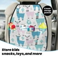 thumbnail image 4 of Colorful Cute Alpaca Cactus Mats Back Seat Protectors, Car Seat Protector Vehicle Organizers Waterproof Cover Back Seat Cover for Kids with 3 Storage Pockets 2 Pack, 4 of 5
