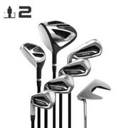 Inesis 100, 7 Piece Adult Golf Club Set, Left Handed, Size 2 Ground to Wrist Measurement Above 30.9", Graphite