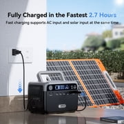 230.4Wh Portable Power Station - 300W (Peak 600W) Solar Generator with 9 Ports, Ideal for Outdoor Camping, RVs, Home Backup, and Emergency Use