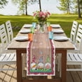 thumbnail image 4 of Table Runners 72 Inches Long Dress Scarves, Gnomes Easter Farmhouse Kitchen Table Runner, Coffee Tablerunners, Eggs Tulips Spring Floral Retro Art Wooden 14x72 Inch, 4 of 9