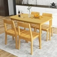 thumbnail image 4 of Costway 48'' Wooden Dining Table Rectangular Farmhouse Kitchen with Solid Rubber Wood Legs Natural, 4 of 10