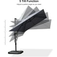 thumbnail image 5 of PURPLE LEAF 8x11 Ft Cantilever Umbrella Left-right Tilting Swivel Large Square Patio Umbrella Outdoor Offset Aluminum Umbrella with 360°Rotation Adjustable Garden,Light Gray, 5 of 12