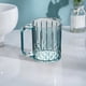 thumbnail image 5 of Portacepillos de dientes de plástico con vaso de enjuague - organizador de baño de 4,33x2,95x3,94 pulgadas, gris rosa marrón azul, base antideslizante, fácil de limpiar, 5 of 6