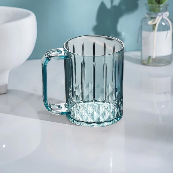 sruoe Toothbrush Holders, Bathroom Cups, Toothbrush Cup, Bathroom Tumblers, Portable Unbreakable Household Brushing Cup, Bathroom Cup Tumbler for Adult, Travel, Plastic Mouthwash Cups