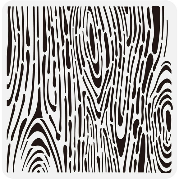 Wood Grain Stencils - 11.8x11.8inch Plastic Reusable Stencils