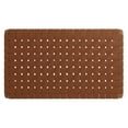 thumbnail image 3 of Sparta Weave Wall-Mount Vegan Leather Twin Headboard in Walnut Brown, 3 of 8