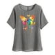 thumbnail image 5 of Vestidos Casuales Para Mujer, Blusas De Mujer De Moda Camisetas estampadas de moda para mujer, blusas casuales de lino holgadas de manga corta con cuello redondo y raglán, 5 of 7