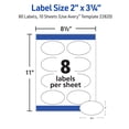 thumbnail image 6 of Avery Oval Labels, 2" x 3-1/3", Glossy White, 80ct (22820), 6 of 9