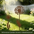 thumbnail image 4 of Rusted Metal Dandelion Garden Stake,All Weather Durable Outdoor Ornament,Vintage Style for Yard Patio,Lawn,Backyard,Porch and Garden Decoration, 4 of 5
