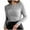 Gray, variant on GigrtiJin Long Sleeve Tops for Women Casual Soft Twisted Slim Going out Tops Crewneck Plus Size Dressy Workout Tops