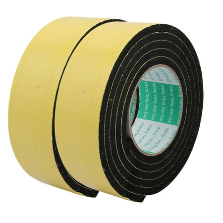 Unique Bargains 2Pcs 6.56Ft Length 50mmx6mm Single Side Sealed Shockproof EVA Sponge Tape