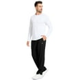 thumbnail image 5 of Tyhengta Mens Pants Athletic Open Bottom Running Pants Mesh Mens Sweatpants with Pockets Black/Grey L, 5 of 9
