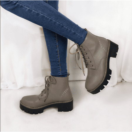 

Htonron Autumn Winter warm Fashion Women s Lace-Up Women Snow Boots