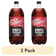 (2 pack) Dr Pepper Zero Sugar Cherry Cola Soda Pop, 2 L, Bottle