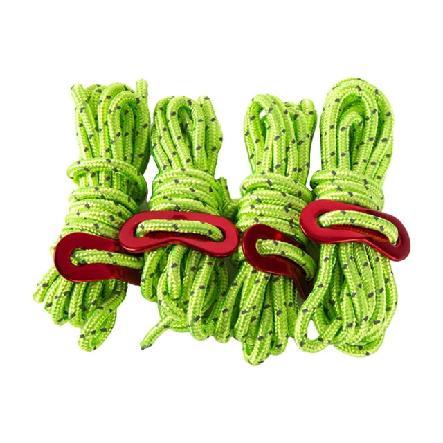 jinwen 4 Pcs Corde de Tente Réfléchissante en Nylon 6,65 Pieds pour Extérieur Vert