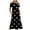 Black, variant on Leesechin Women's Summer Maxi Dress 2025 Casual Short Sleeve Crewneck Flowy Swing Tiered Long Beach Dresses with Pockets
