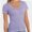 Fog blue, variant on Women Casual Long Sleeve Slim Scoop Neck Fit T Shirts Basic Tee Tops Crew