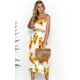 thumbnail image 2 of Blusa floral para mujer, vestido de traje con falda larga, 2 of 7