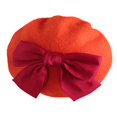 thumbnail image 1 of EIMELI Toddler Girls Beret Hat Winter Warm Simple Bow Knit Hat with Cute Ribbon Bowknot, 1 of 6