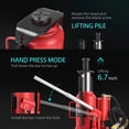 thumbnail image 4 of VIVOHOME Pneumatic Air Hydraulic Bottle Jack with Manual Hand Pump 20 Ton Heavy Duty Auto Truck Travel Trailer Repair Lift Red, 4 of 7