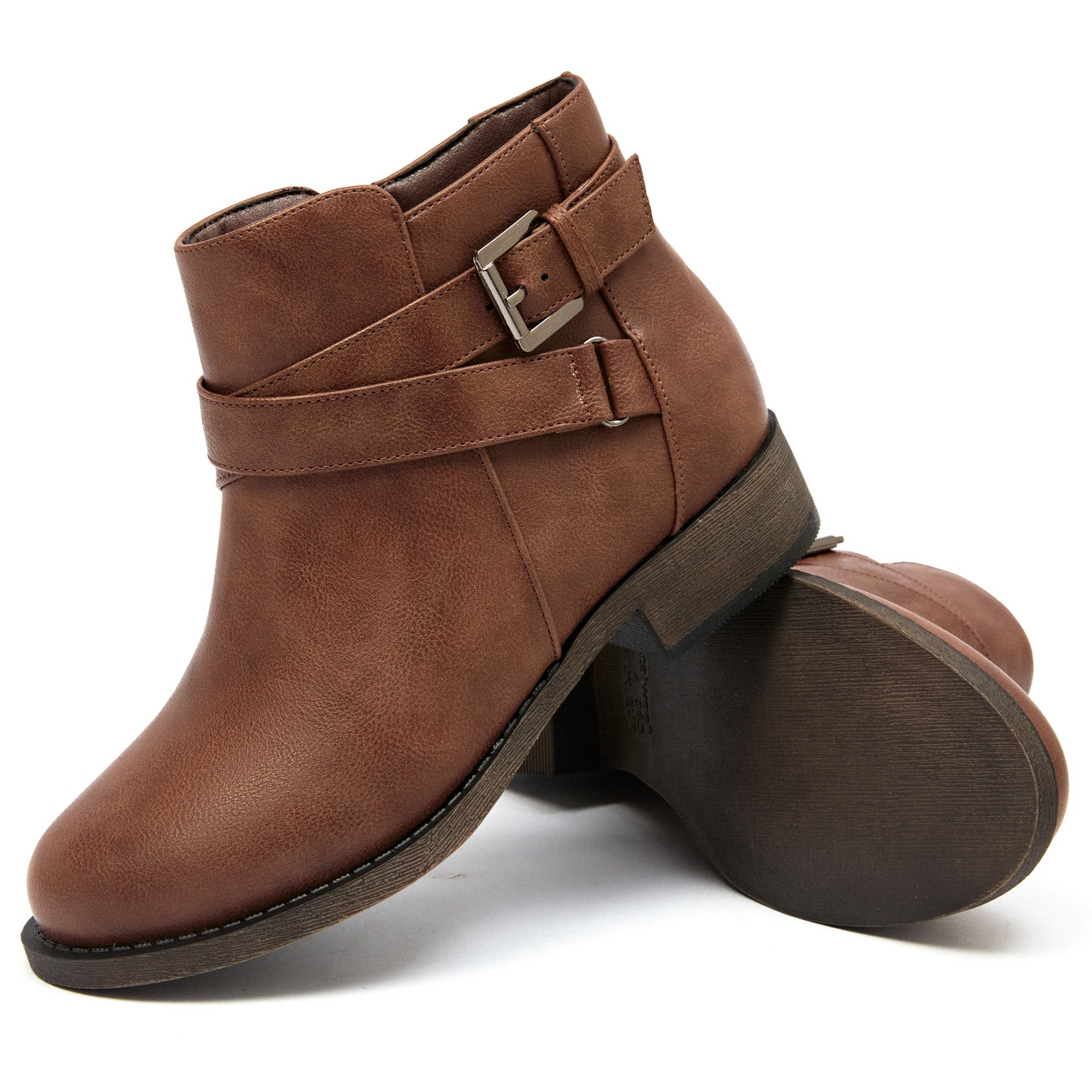 Style & Co Willaap Ankle Booties Dark Roast Brown Buckle Zip Size 10.5 J241 Style&co. Women main image 3