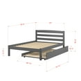 thumbnail image 4 of Donco Kids Econo Scandinavian Full Dark Grey Bed with Twin Trundle, Full, Dark Grey, 4 of 6