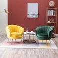 thumbnail image 4 of living room single Sofa Nordic Velvet Armchair Ergonomic design modern Corner small sofa luxury Relaxing chair Home furniture My Lux Decor Round, 4 of 16