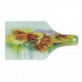 thumbnail image 1 of Flower Cutting Board, Vibrant Colored Autumn Bouquet with Types of Blooms Daffodil Fragrant Image Print, Tempered Glass Cutting and Serving Board, Wine Bottle Shape, Multicolor, by Ambesonne, 1 of 1