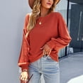 thumbnail image 2 of Fall Top Long Sleeve Casual Crewneck Women Top Drop Shoulder  for Daily Life for Lady ANGGREK Otros, 2 of 8