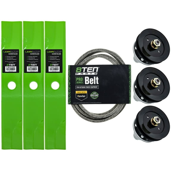8TEN Blade Spindle Belt Kit for Exmark Lazer Z HP CT 44-inch 103-6385 1-413093 MK1010004