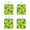 thumbnail image 2 of Sikiie St Patrick's Day7 Leather Tissue Box Cover Square, tissue box holder, Tissue Box with Bottom Belt-5.2”x5.2”x5.2”, 2 of 7