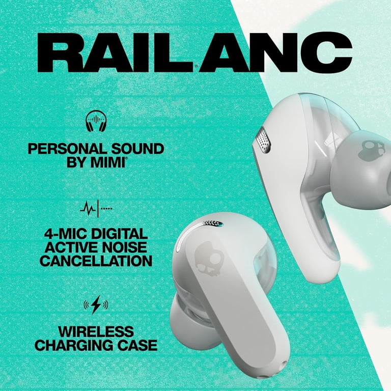 Skullcandy Rail ANC in-Ear Noise Cancelling Wireless Earbuds, 27