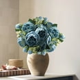 thumbnail image 4 of Vrorvz 2 Pack Beautiful Artificial Silk Fake Flowers for Fall Decorations Holiday Decorations Wedding Valentines Bridal Home Garden Office Art Hall Party Decor Blue, 4 of 7