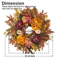 thumbnail image 3 of Corona WANNA-CUL 61 cm con Hortensias, Peonías y Calabazas de Otoño, 3 of 9