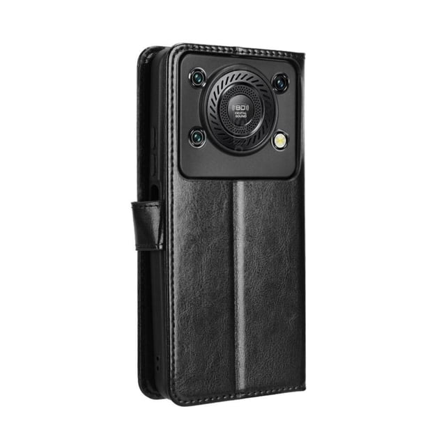 Funda tipo libro para Oukitel C60, cartera todo‑en‑uno, funda multifuncional con tarjetero y correa de muñeca desmontable